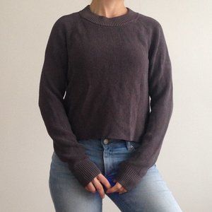 Wilfred - Dark Grey Crop Knit Sweater